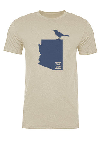 Arizona State Bird Tee/Navy on Antique White - Men's