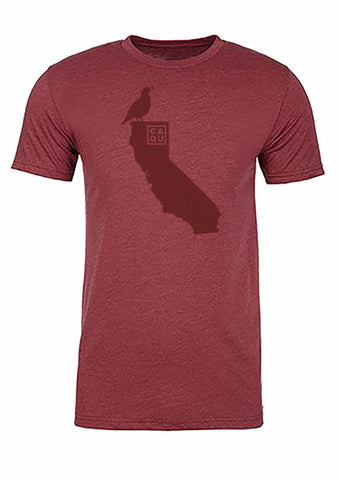 California State Bird Tee/Red on Red - Men's