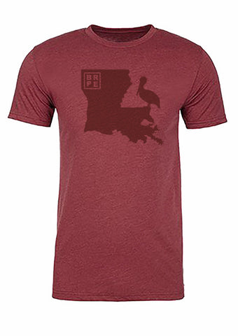 Louisiana State Bird Tee/Red on Red - Men's