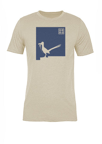 New Mexico State Bird Tee/Navy on Antique White - Women's