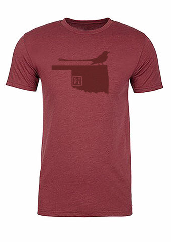 Oklahoma State Bird Tee/Red on Red - Men's