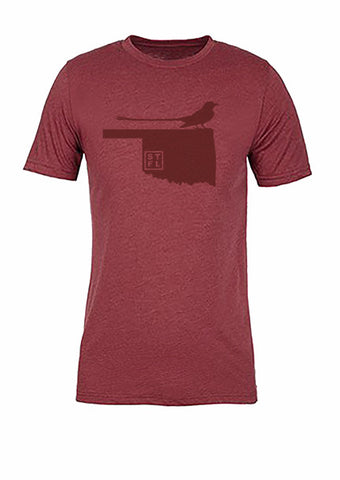 Oklahoma State Bird Tee/Red on Red - Women's