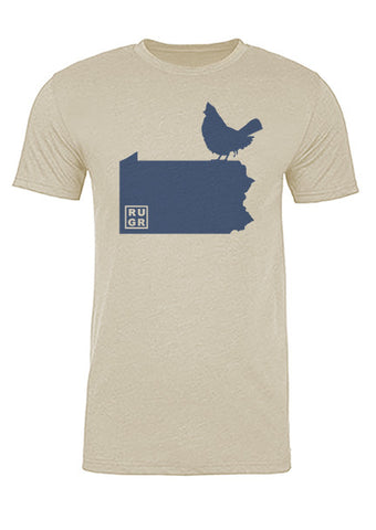 Pennsylvania State Bird Tee/Navy on Antique White - Men's