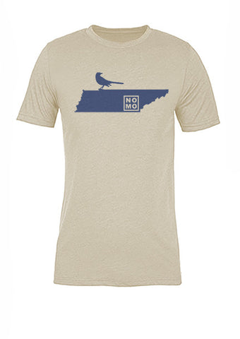 Tennessee State Bird Tee/Navy on Antique White - Women's