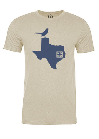 Texas State Bird Tee/Navy on Antique White -  Men's