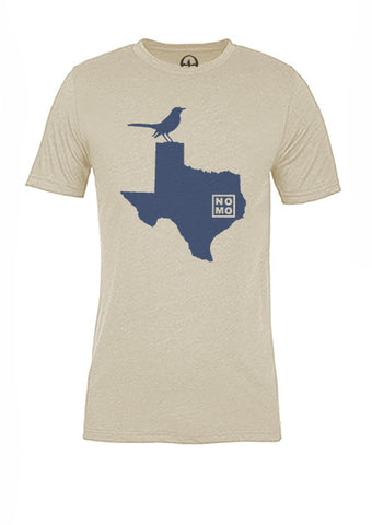 Texas State Bird Tee/Navy on Antique White - Women's