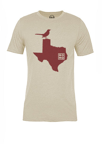 Texas State Bird Tee/Red on Antique White - Women's