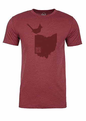 Ohio State Bird Tee/Red on Red - Men's
