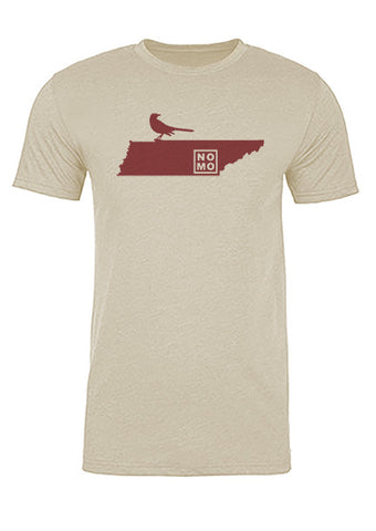 Tennessee State Bird Tee/Red on Antique White - Men's